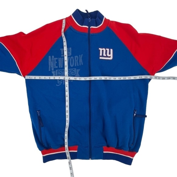 NFL NY Giants Blue Red Zip Up Fleece Jacket Size XL Men's - Picture 7 of 8